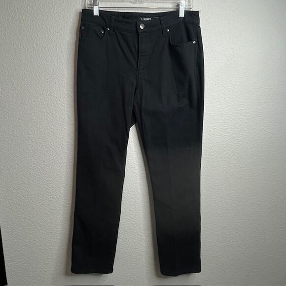 Lauren Ralph Lauren Size 10 Black Straight Jeans - Picture 3 of 10